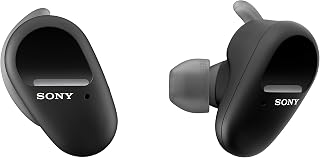 Sony WF-SP800N Truly Wireless Sports Noise Cancellation Extra Bass Bluetooth Earbuds/Headphones, True Wireless Earbuds with Mic for Phone Calls, 26 Hrs Battery Life & Alexa Voice Control (Black)