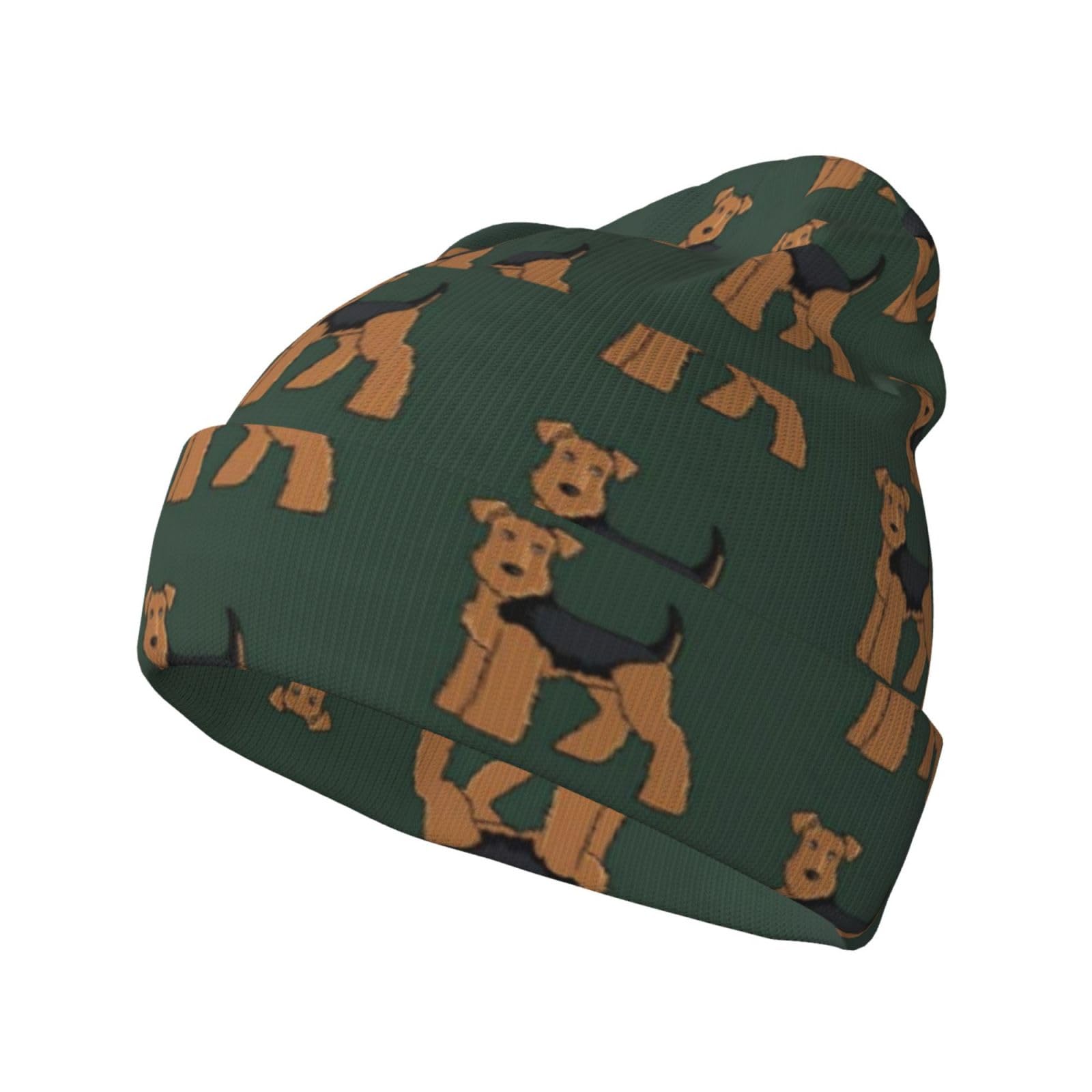 LfearTesa Welsh Terrier,Pullover Knit Hat Skull Cap Polyester Balaclava Slouchy Beanie Running Hat