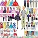 SOTOGO 56 Pieces Doll Clothes and Accessories for 11.5 Inch Girl Boy Doll Clothes Different Occasions Include 20 Sets Handmade Doll Dresses/Casual Clothes/Swimsuit/Sportswear and 18 Pairs Shoes