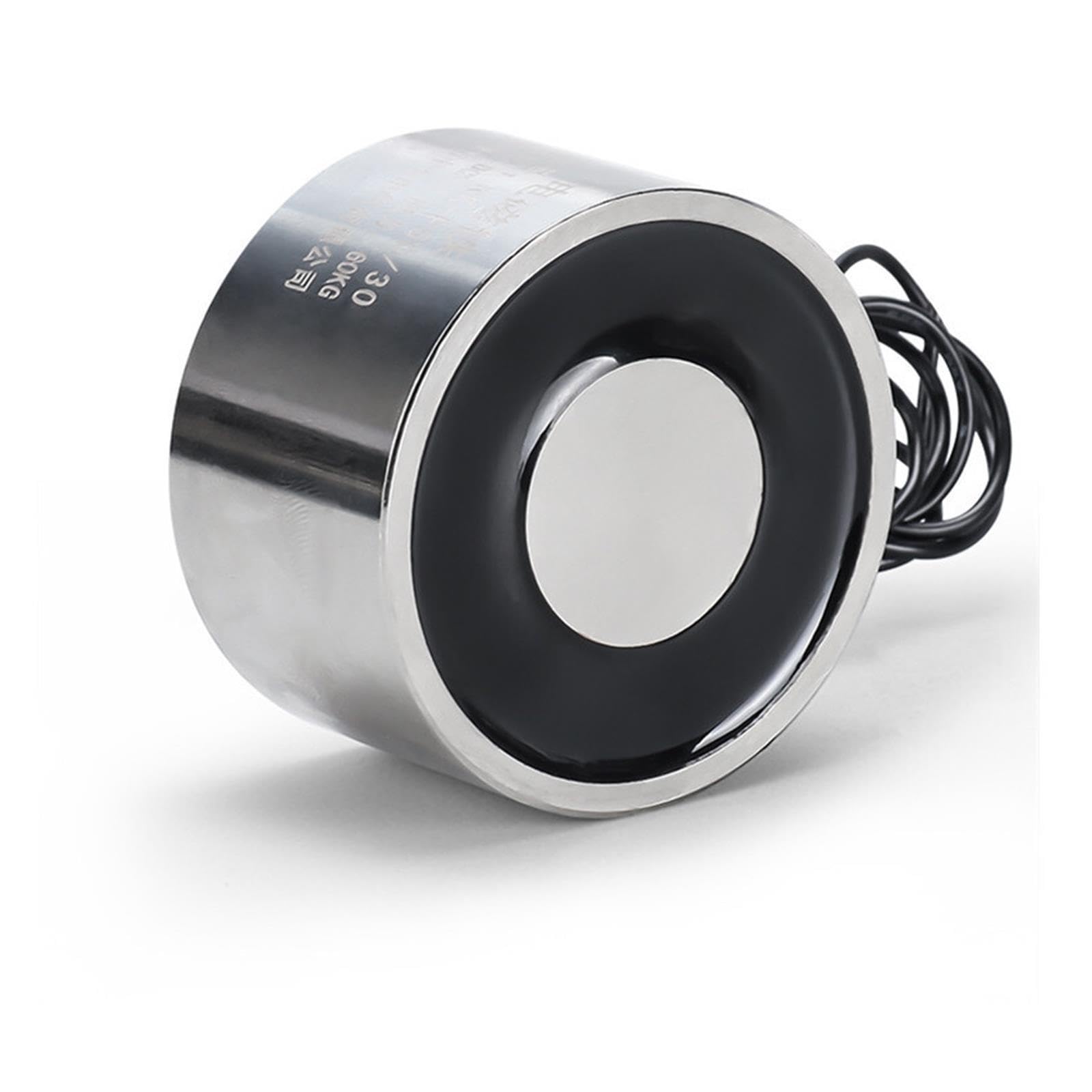 Électro-Aimant Rond à Ventouse 0,3~120 kg 12/24 Volt DC(P80H38mm 120KG,24V)