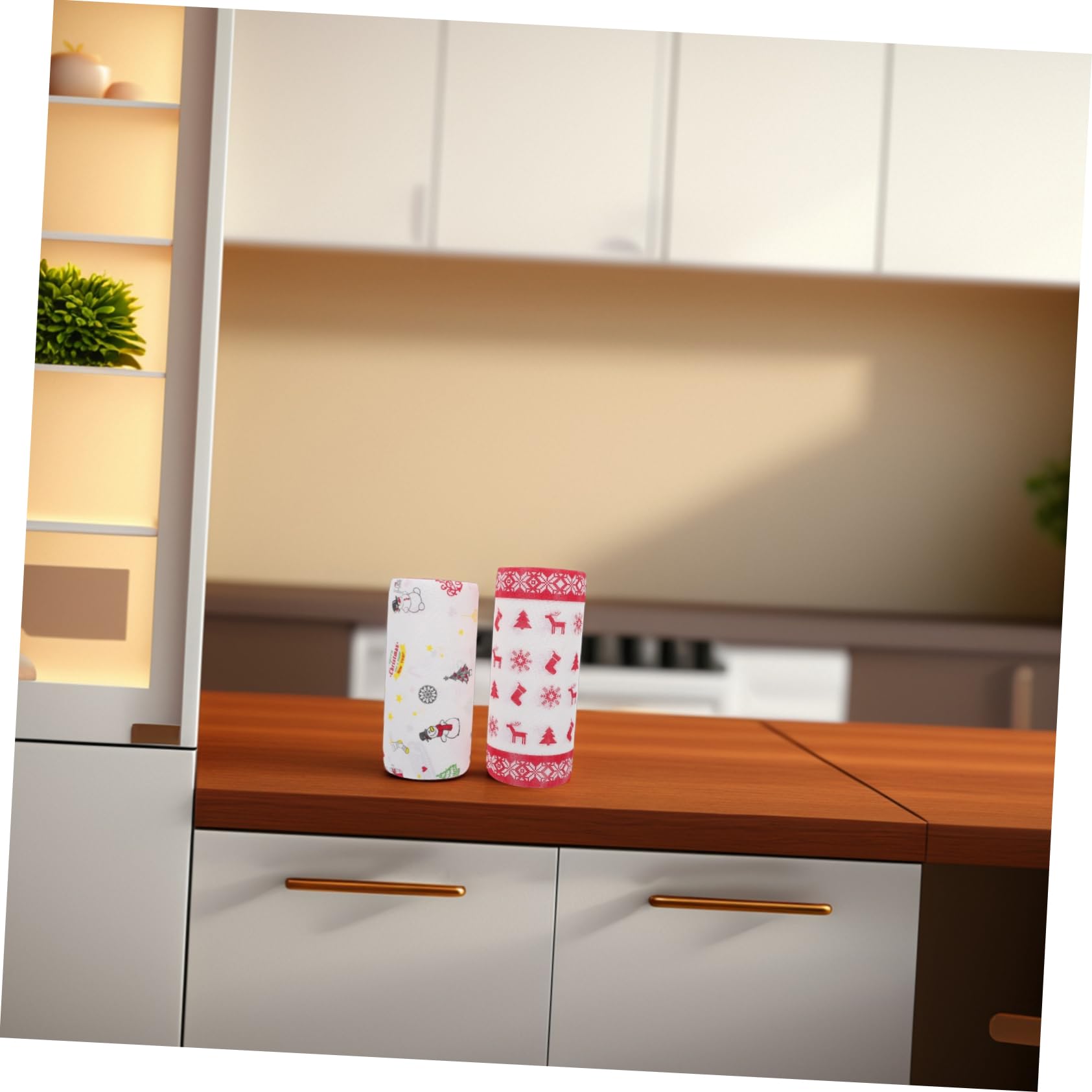 Cabilock 4 Set Carta Assorbente Da Cucina Carta Da Forno Natalizia Pergamena Natalizia Involucri Di Sandwich Cuscino Alimentare Per La Casa Per Merendine Grasso 2 * 4