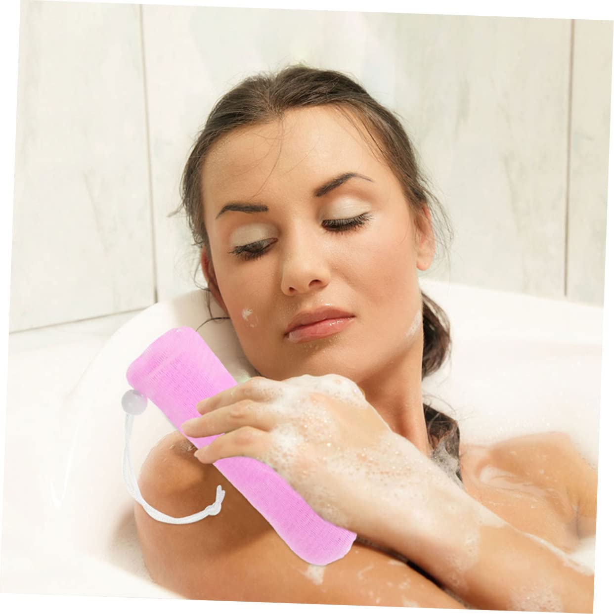 Bolsa de Espuma de Jabón para Ducha Cuerda, 10 Piezas de Malla PP y PE para Producir Burbujas y Secado Rápido