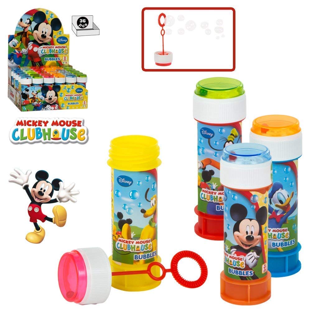 Zeus Party Kit Coordinato per Feste E Compleanno Topolino Micky Mouse (Piatti-Bicchieri-tovaglioli-Tovaglia-Bolle di Sapone) per 32 Persone