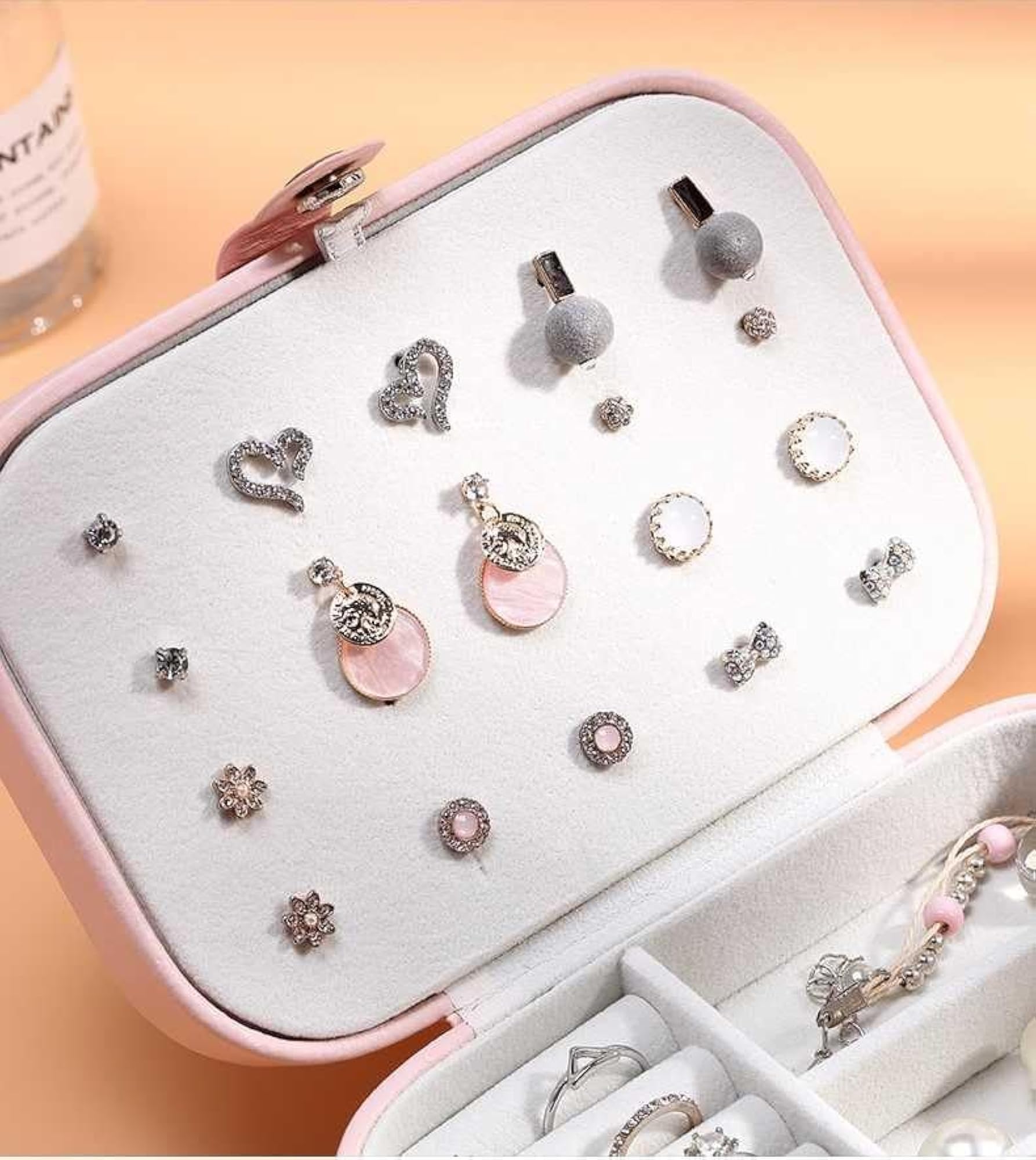 Bling Queen Hito Portable Leather Jewelry & Cosmetics Box