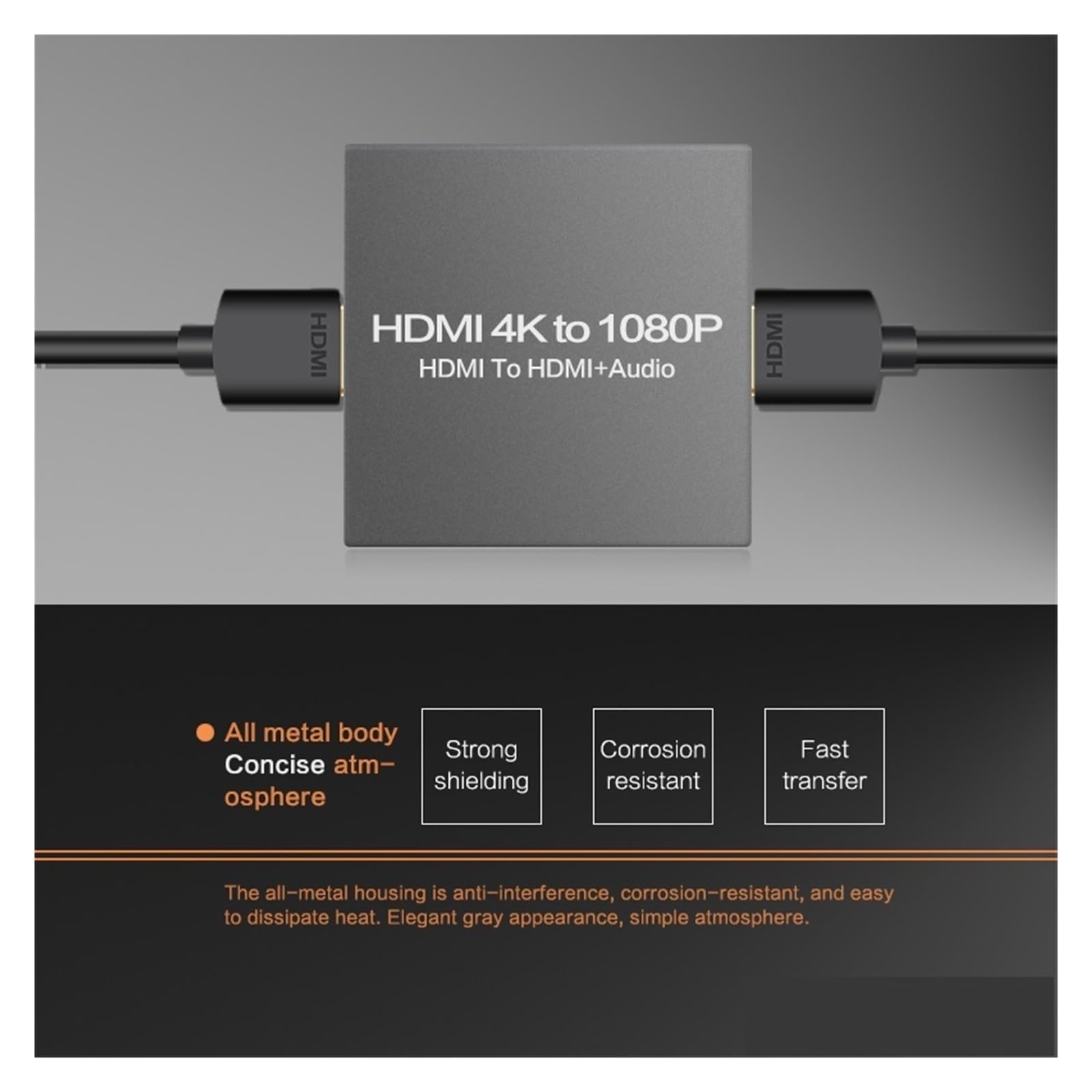 Convertisseur numérique, Extracteur 4K 60Hz, Optique 7.1 5. 2.0 + Adaptateur stéréo 3.5mm, commutateur détartreur 4k à 1080 Compatible