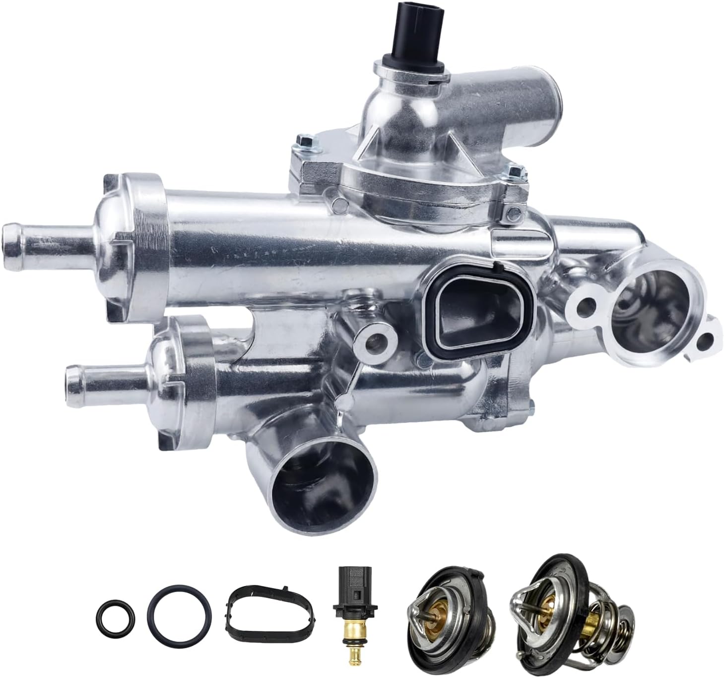 Thermostat Housing Assembly, Thermostat Kit 68003582AB Compatible For JEEP COMPASS 07-17,For DODGE JOURNEY 09-20,JEEP PATRIOT 07-17, For DODGE AVENGER 08-14 1.8L 2.0L 2.4L 4CYL