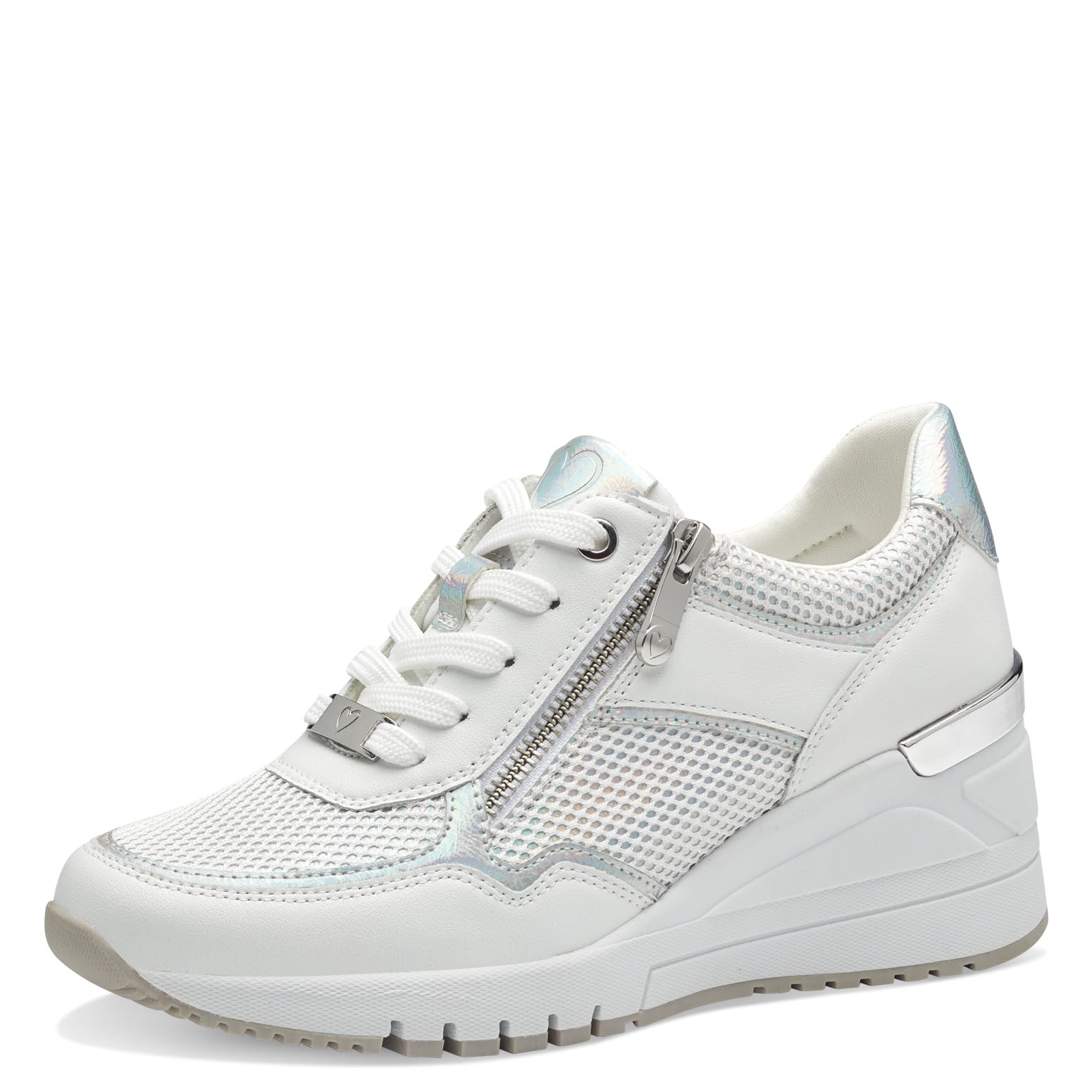 MARCO TOZZI Women's 2-23743-42 Sneaker, White Comb, 7.5