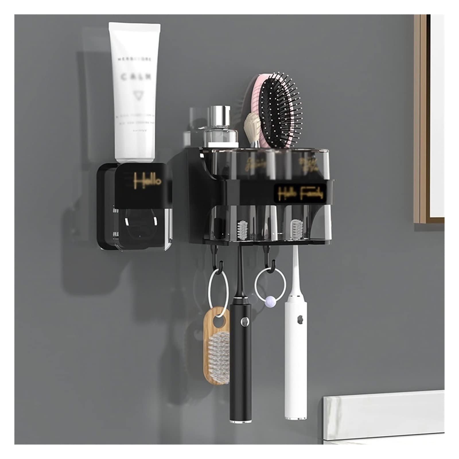 Estante para Cepillos de Dientes Punch graffio con spazzolino con spazzolino con la Tazza di spazzolatura a Parete Bagno Multifunzionale Montato(A,M)