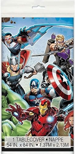 Unique Avengers Plastic Tablecloth [84 x 54 inches]