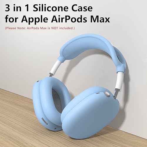 Miniatura 2 de Funda de silicona para auriculares AirPods Max, funda para almohadillas para los oídos, cubierta para auriculares y diadema para AirPods Max