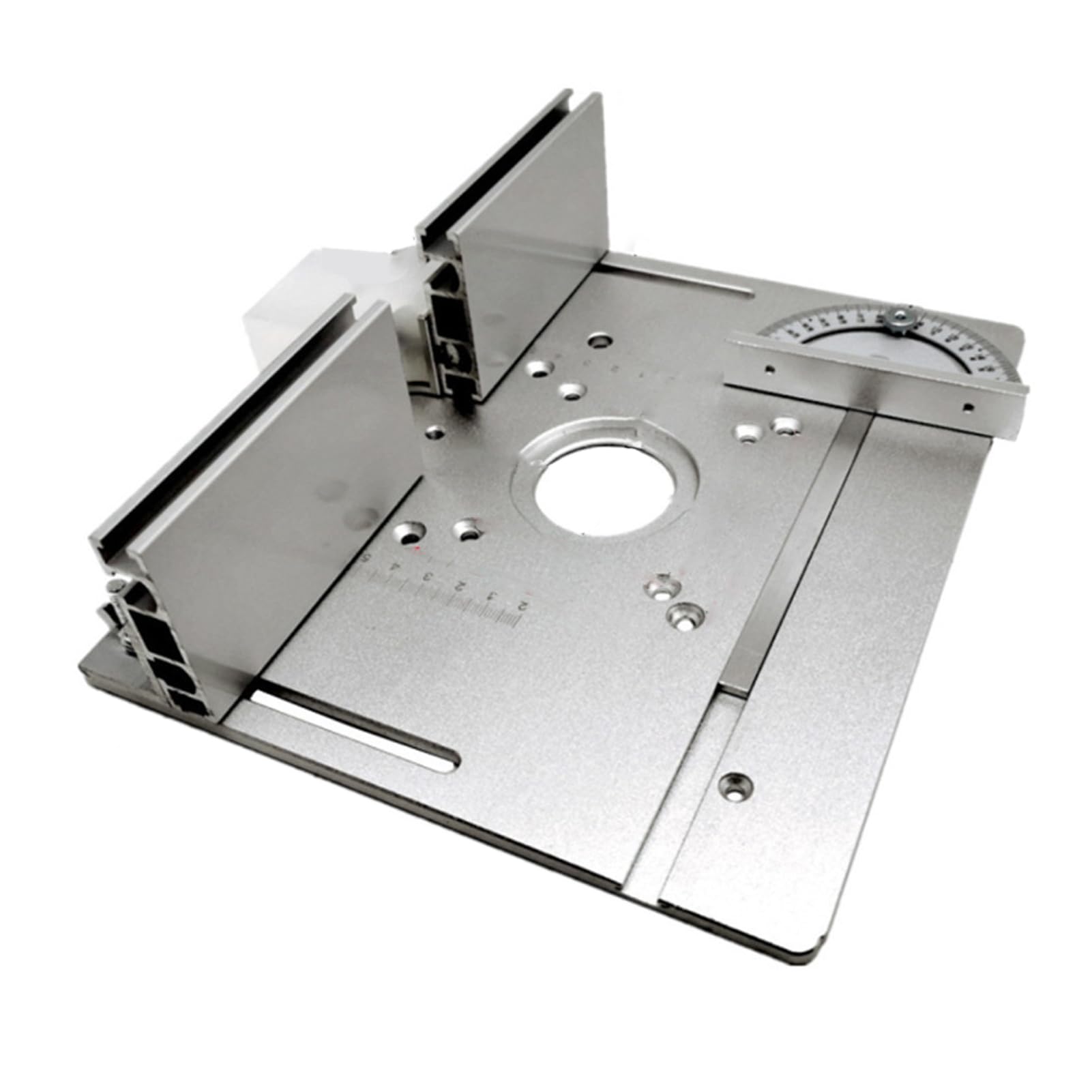 Cryfokt Router Flip Board, Multi Functional Aluminum Alloy Router Table Insert Plate High Strength for Woodworking