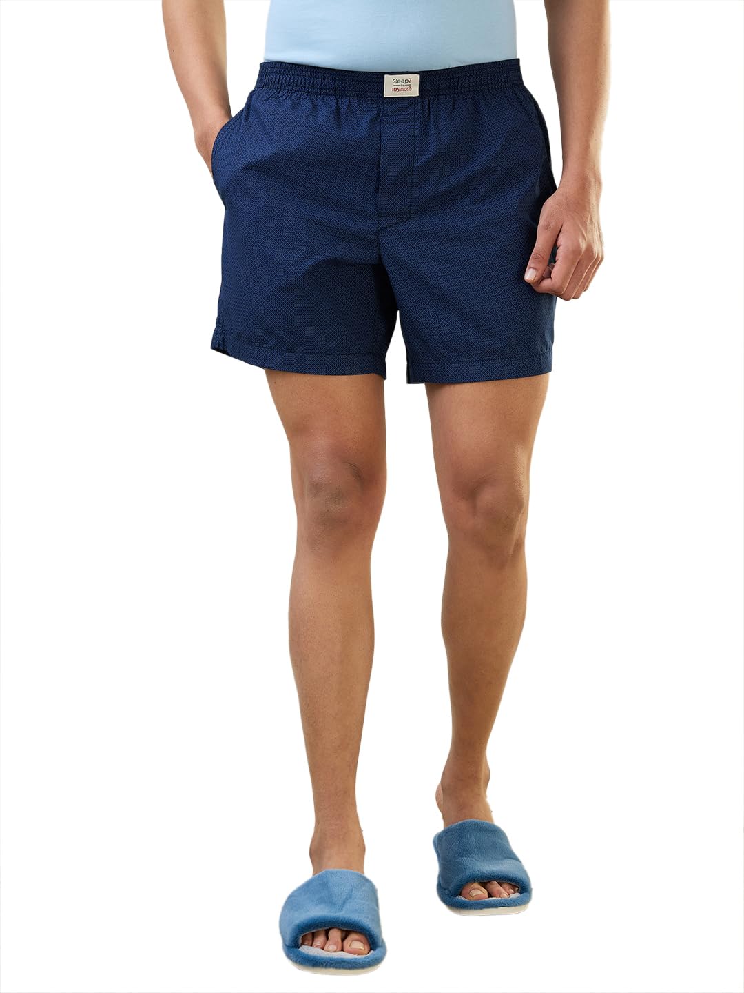 raymond SleepZ Men Regular Fit Print Pattern Pure Cotton Flat Front Boxer-picture-33