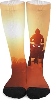 Silhouette ATV Jump Tube Socks Printed High Stockings Cute Color Matching Socks Athletic Socks
