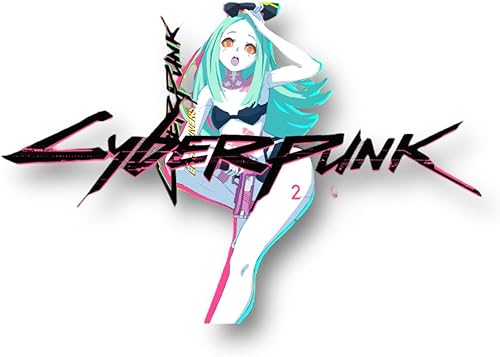 KOZUKI Cyberpunk - Calcomanía de vinilo reflectante impermeable para automóvil, color azul, amarillo, decoración de auto para juegos