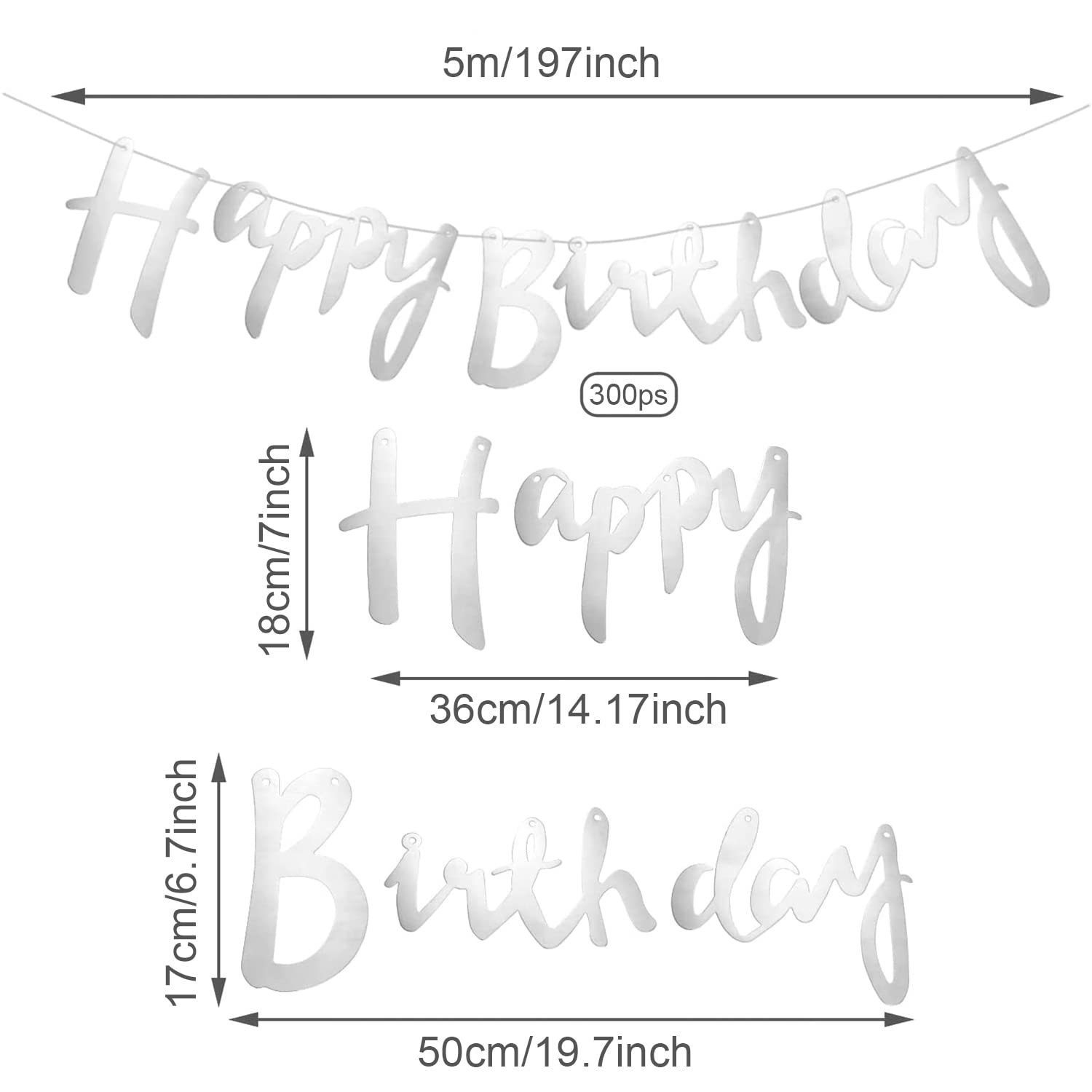Goud Zilver Happy Birthday Banner Bunting Net getrouwd Hang Garland Wedding Party Decor kopen vanaf een prijs van 1.84