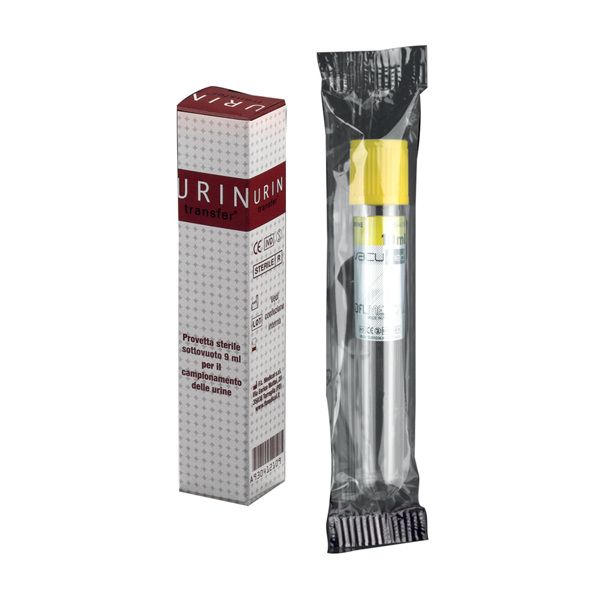 PROVETTA SOTTOVUOTO URINE 10 ml - sterile