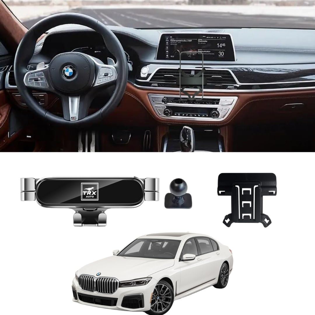 Phone Holder Mount With Gravity Phone Holder For BMW 7 Series 2016 To 2022 | 7 Series Accessories | 7Series Mobile Phone Holder