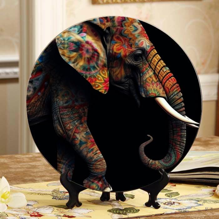 Horizon of Mountains 10-inch Ceramic Plate for Wall Display or Tabletop, with Stand & Hook DP-456044667