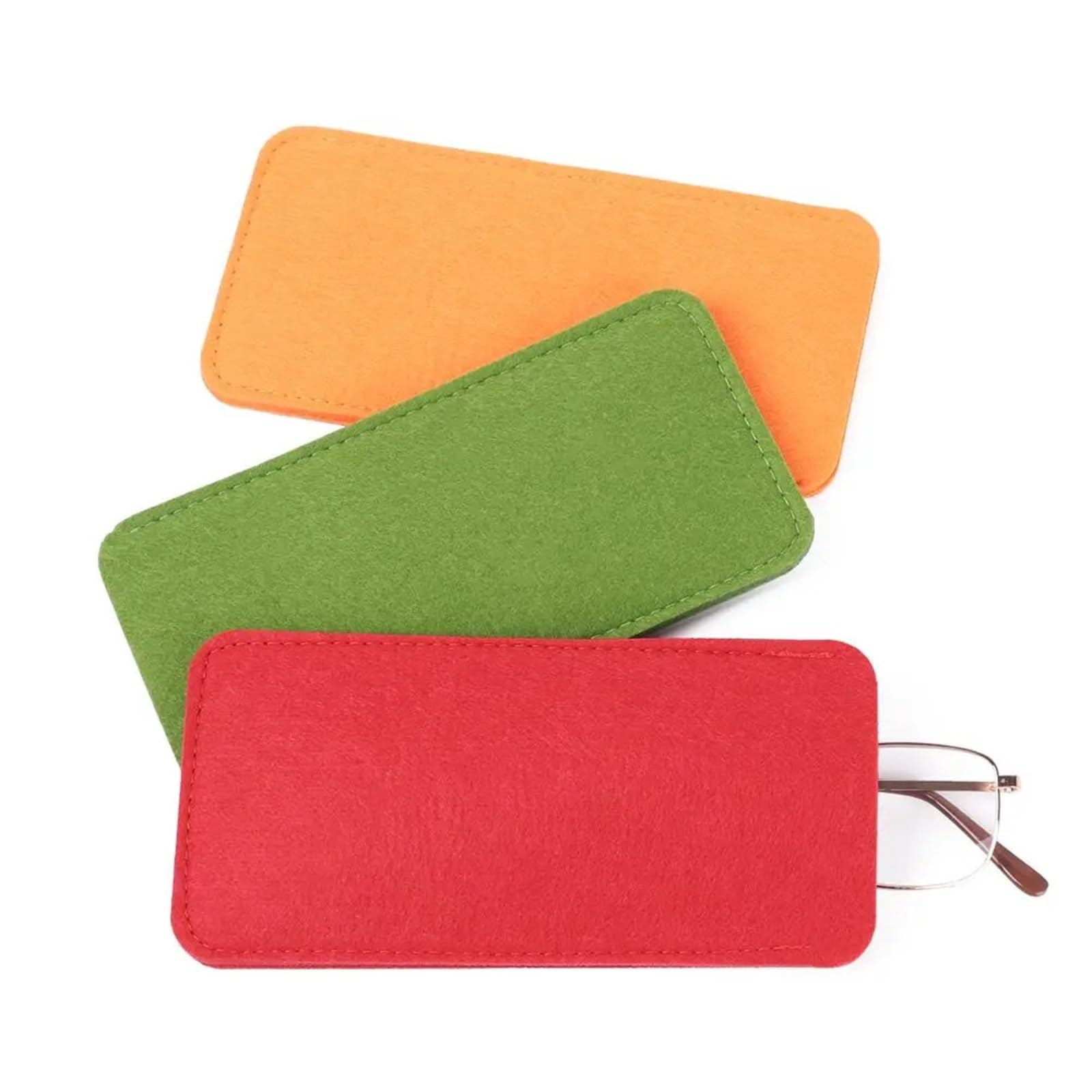 Etui na okulary 20 szt. Miękkie etui Przenośne ochronne Pure Color do czytania(Camel)