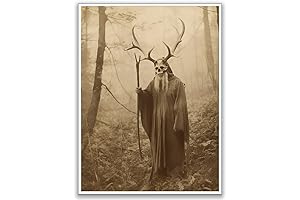 Vintage Occult Gothic Druids Due Halloween Poster