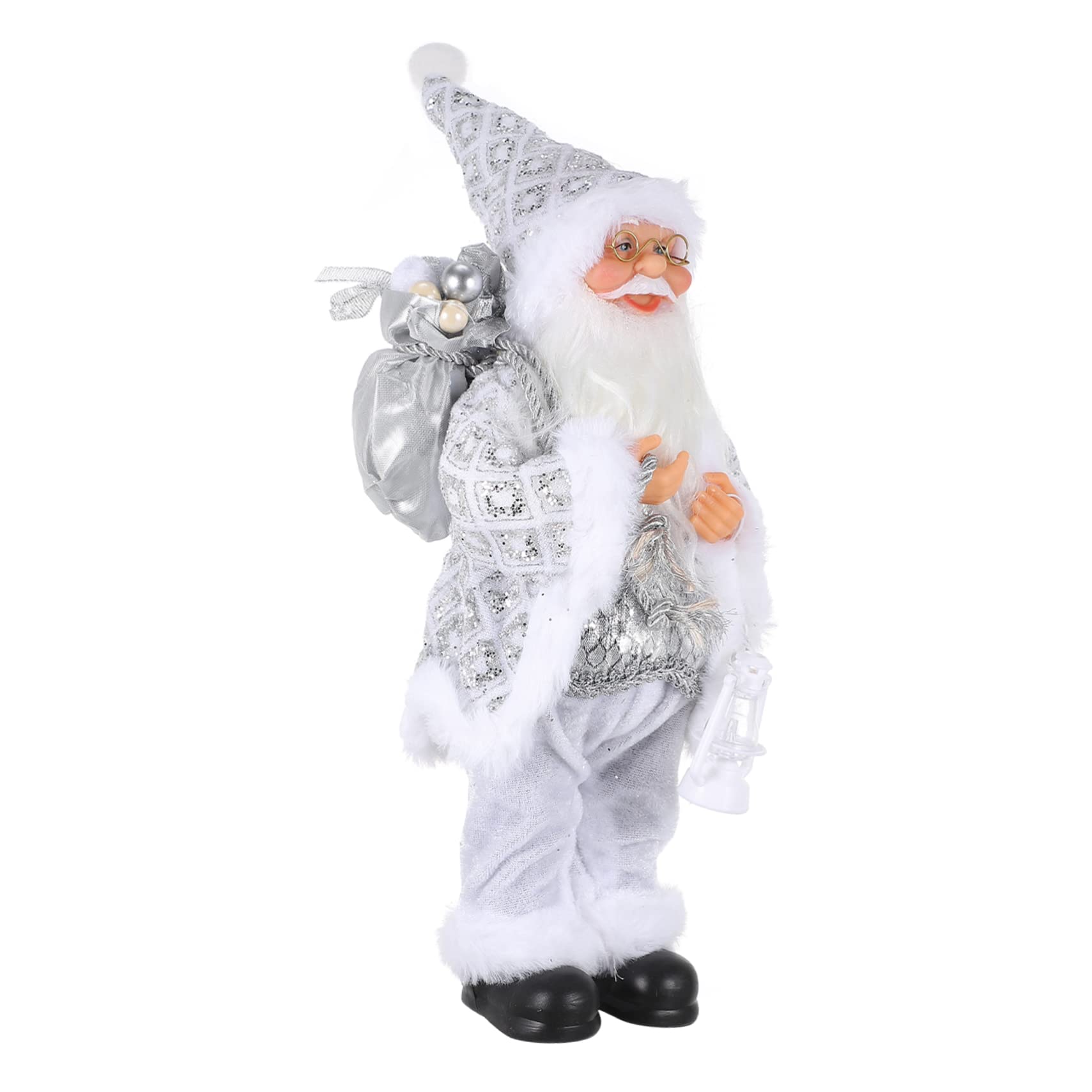 Cabilock 1pezzi Decorazione Natale di Babbo Natale Bambola di Babbo per Cartoni Animati Ornamento da Tavolo per Feste