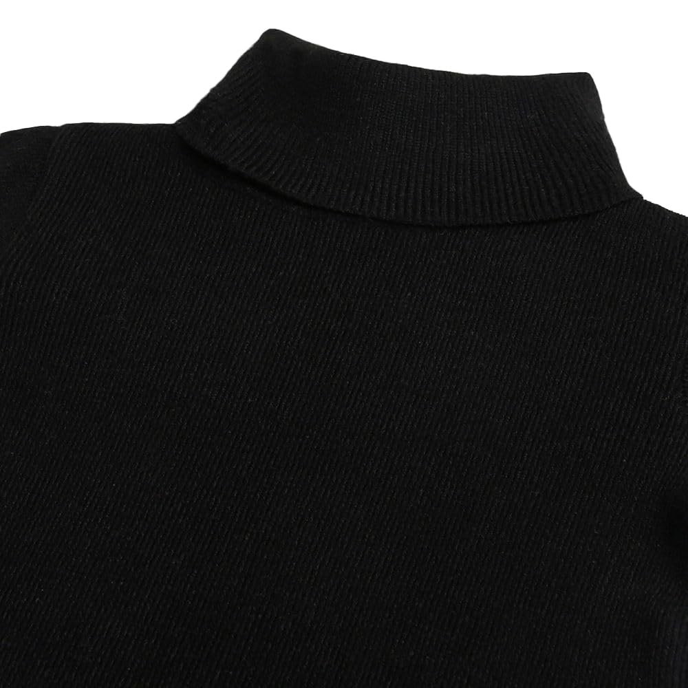 Hopscotch Girls Acrylic Turtle Neck Thermals in Black Color For Ages (3-4 Years) - Image 4 thumbnail