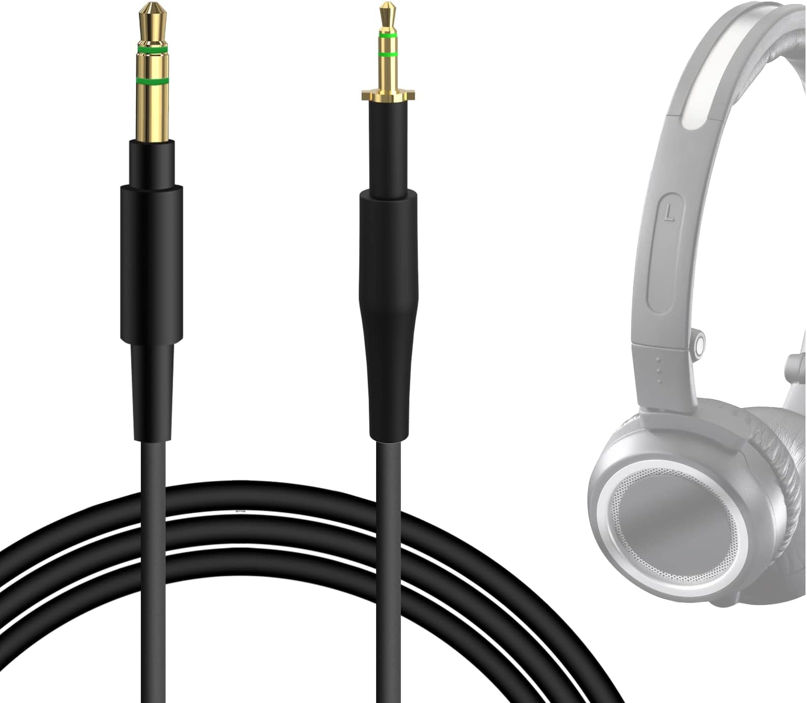 Audio Cable Compatible with AKG Q460, K450, K480, JBL J88i, J88a, J88 Headphones Cable, 2.5mm to 3.5mm Replacement Stereo Cord (4 ft / 1.2 m)