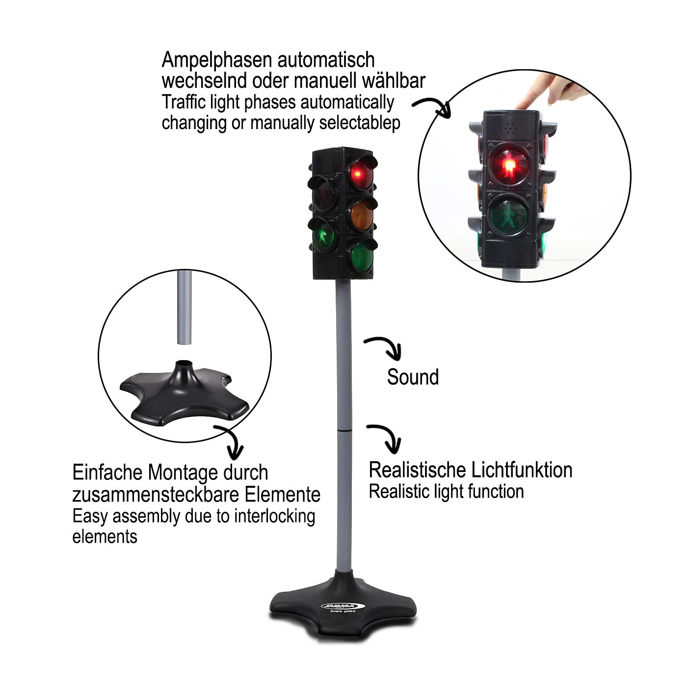 Jamara Feu de signalisation Grand/Traffic Light-Grand