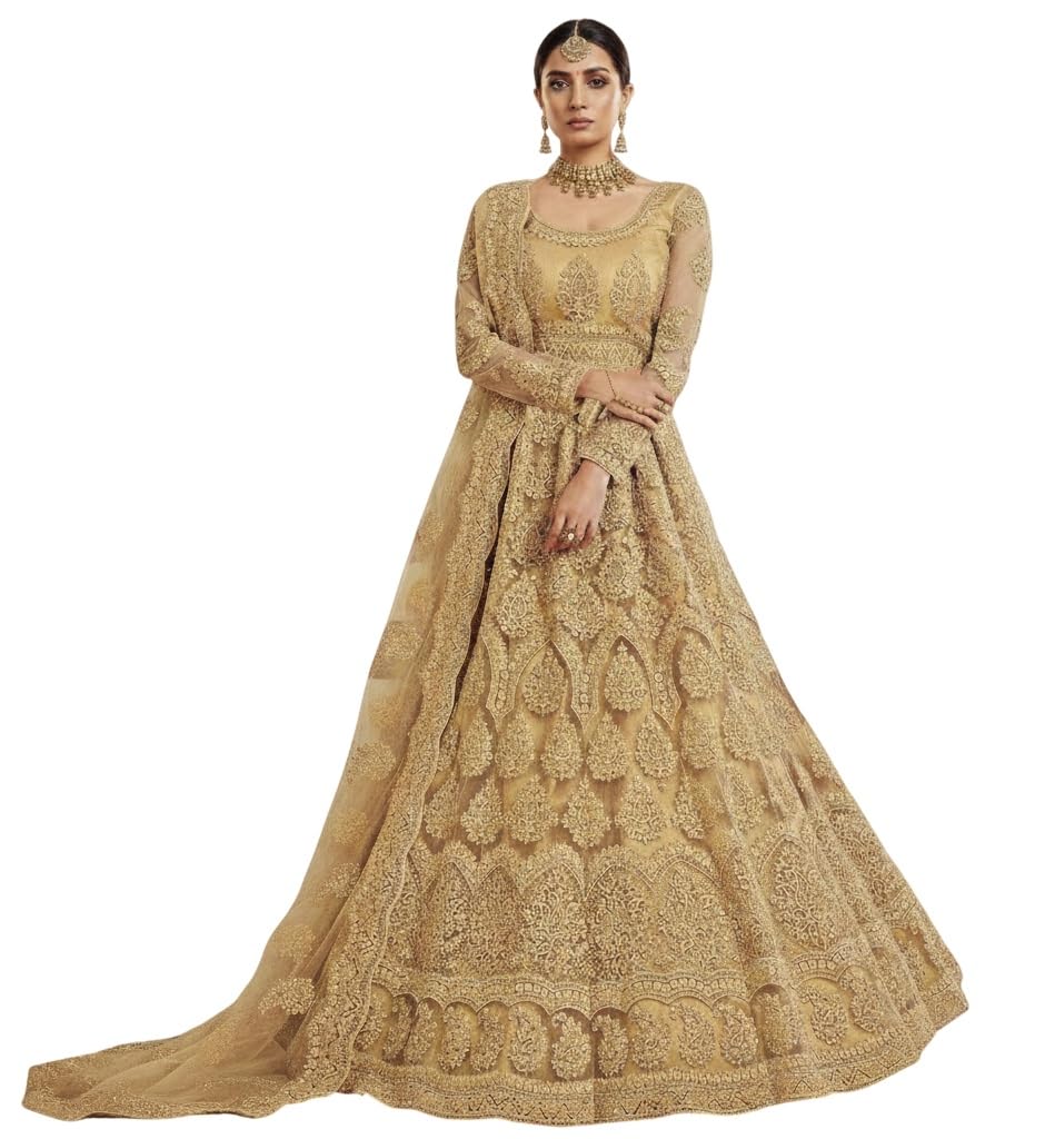 julee Women's Net Embroidered Semi-Stitched Gown Charvi Gown-GEM2-picture-28