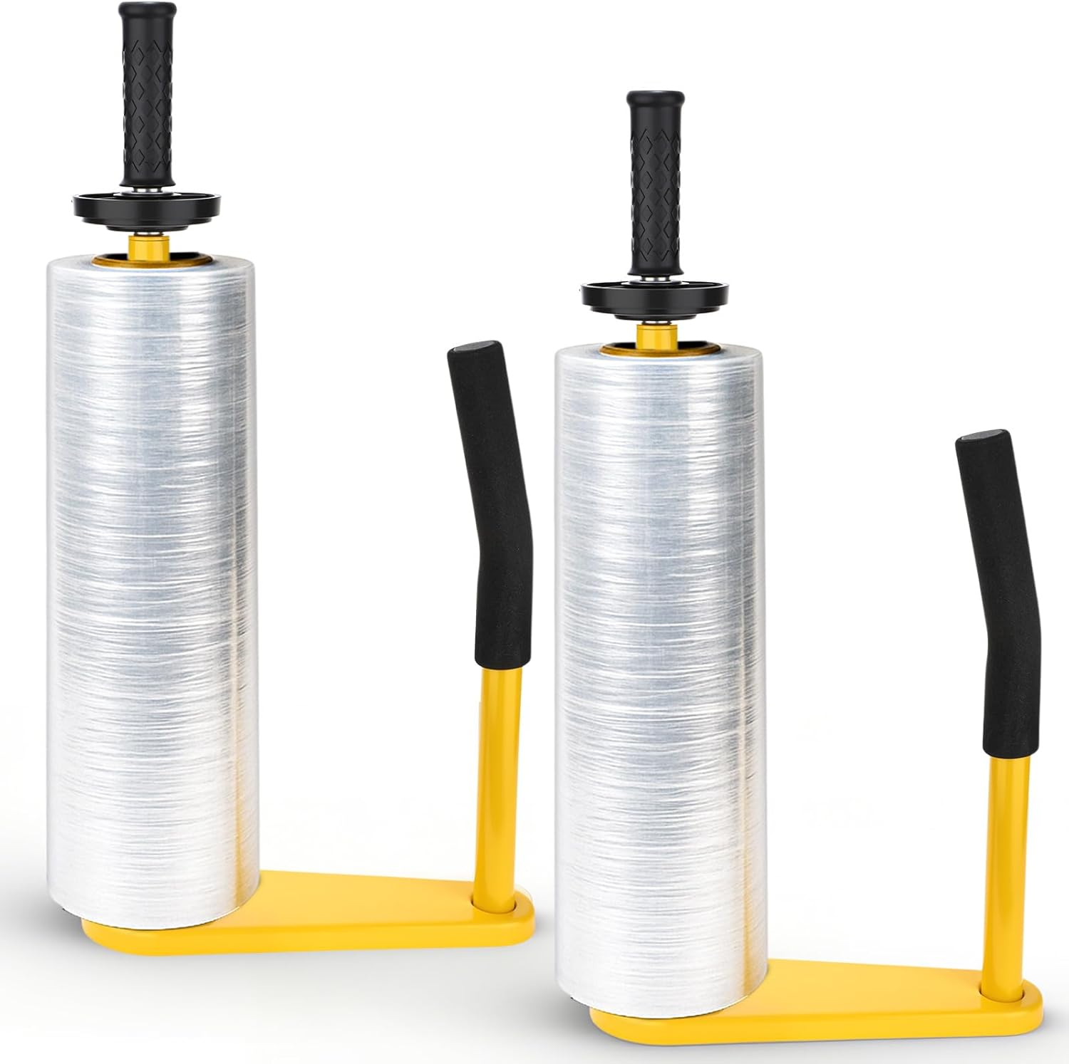 2 Pack Industrial Stretch Film Dispenser Adjustable Handle, 14 to 20 inches Width, 2 inch and 3 inch Cores, Ideal for Pallet Wrapping More