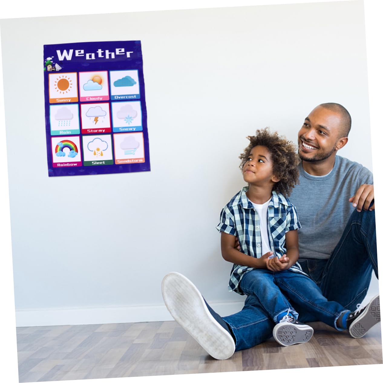 NUOBESTY Affiche D'apprentissage pour Garçon et Filles Colle Pp Dos, Tableau Mural Éducatif Exquis et Facile à Utiliser, pour Tout-petits et Garçon et Couleur Aléatoire Plusieurs styles