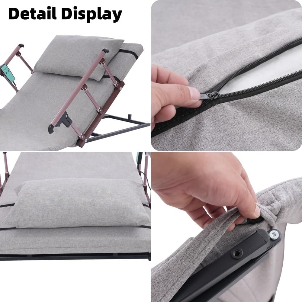 Electric Lifting Backrest, Adjustable Bed Backrest 2°~80° Back Rest Back Support Mattress for Patient, Elderly, Handicap, Load 350lbs
