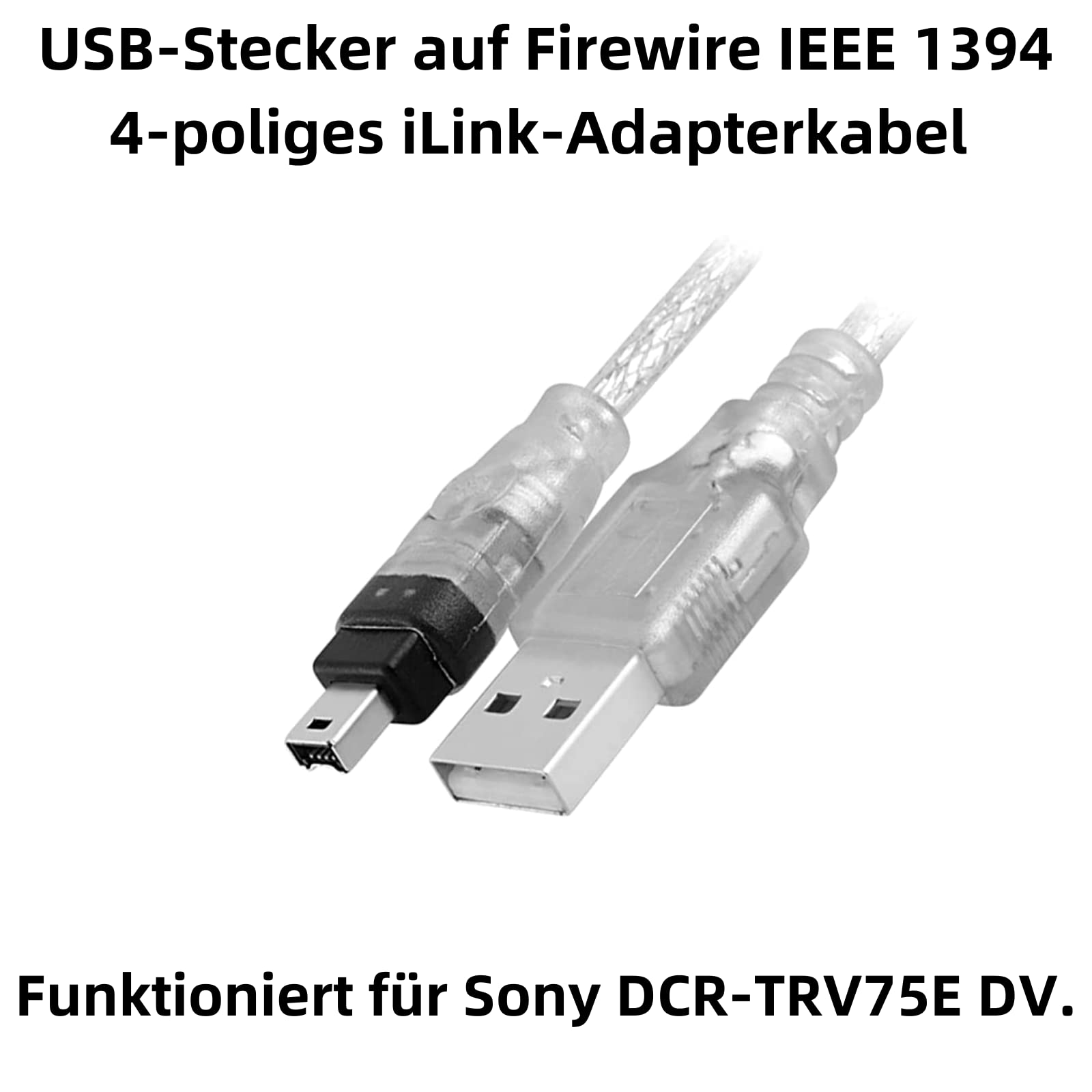 P95 USB na Firewire IEEE 1394 4-biegunowy kabel adaptera iLink – przedłużacz 1,5 m do połączenia USB na Firewire