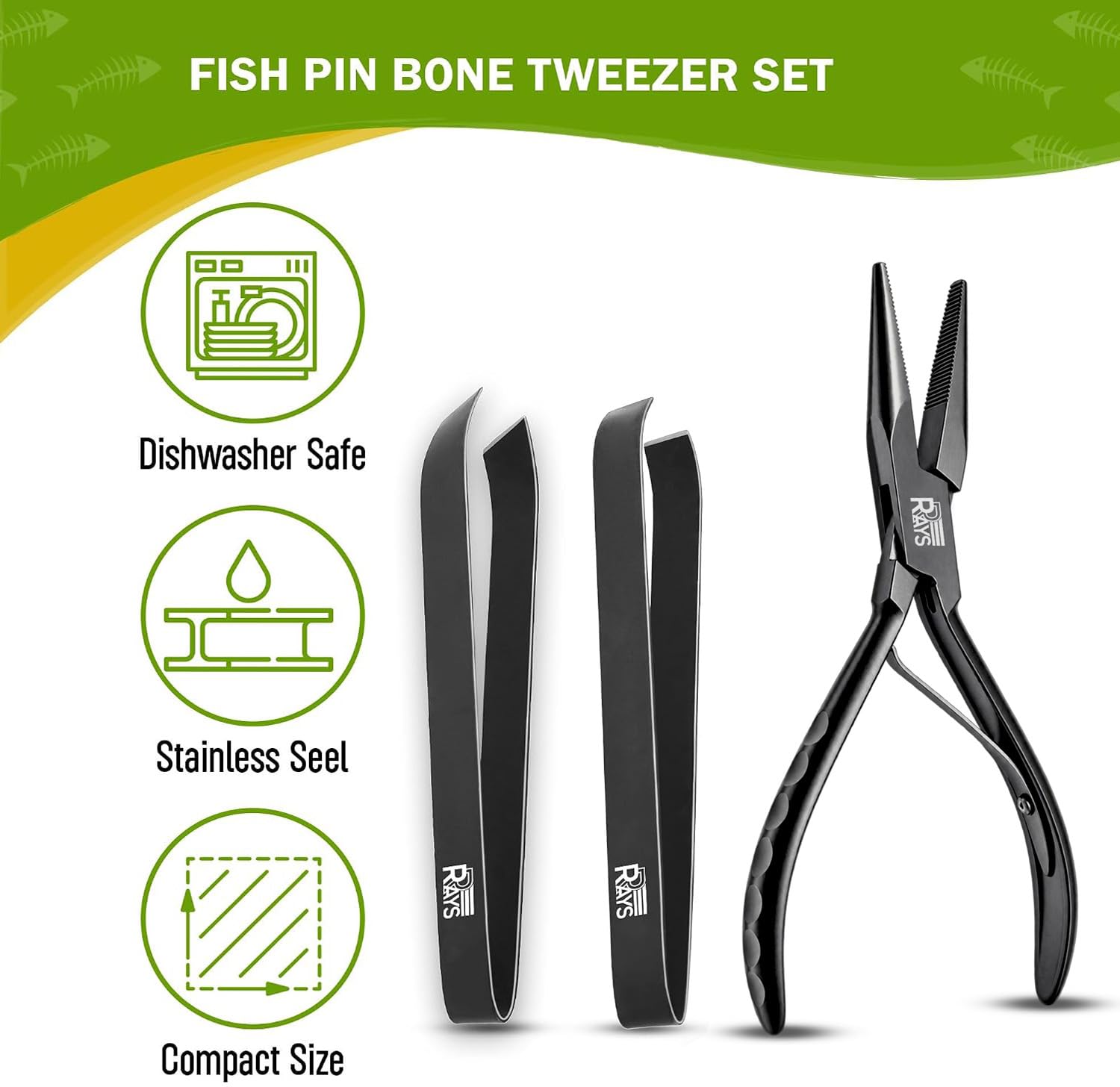 Fish Bone Pliers & Tweezers - Stainless Steel Seafood Tools -9