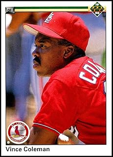 1990 Upper Deck Baseball #223 Vince Coleman St. Louis Cardinals Official MLB Trading Card From The UD Company