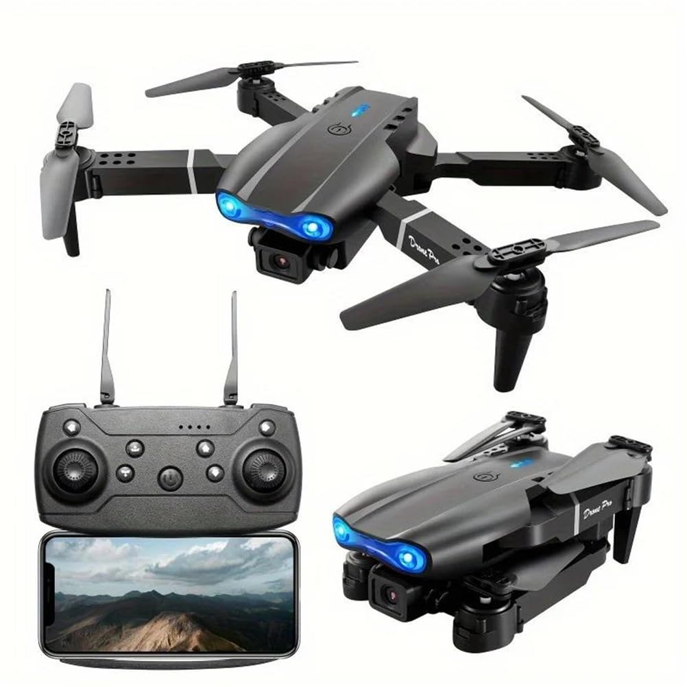 Dron e99pro z podwójną kamerą hd 1080p i funkcją utrzymywania wysokości, przyjazny dla początkujących — długi czas pracy baterii, ładowanie przez usb, idealny prezent na zewnątrz