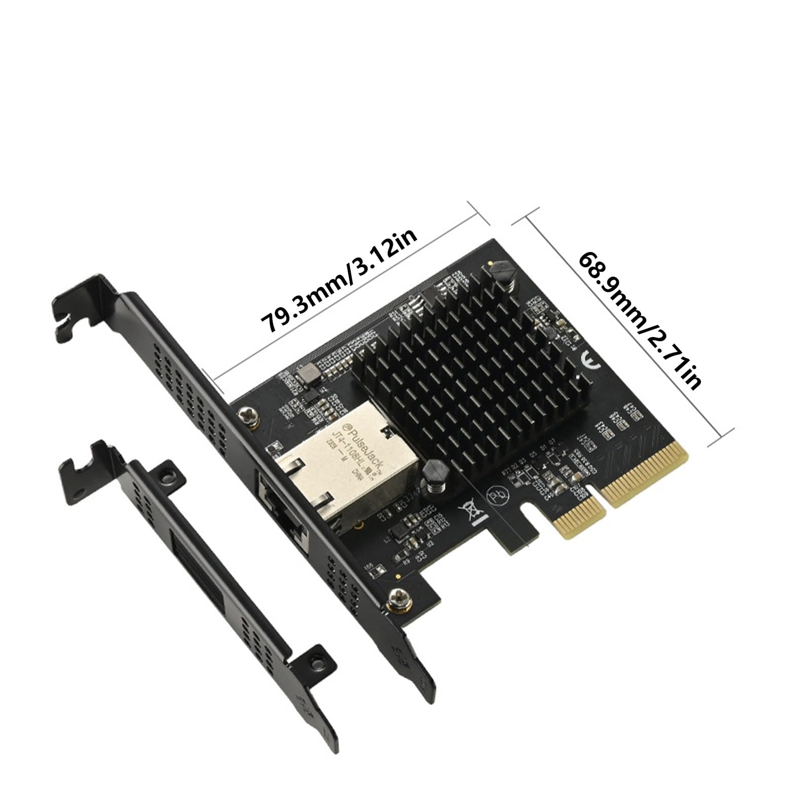 Carte réseau PCIE 10 Gbit/s Carte d'interfaces Single Port 1G/2.5Gbps/5Gbps/10Gbps Adaptateur réseau pour serveur professionnel Outil