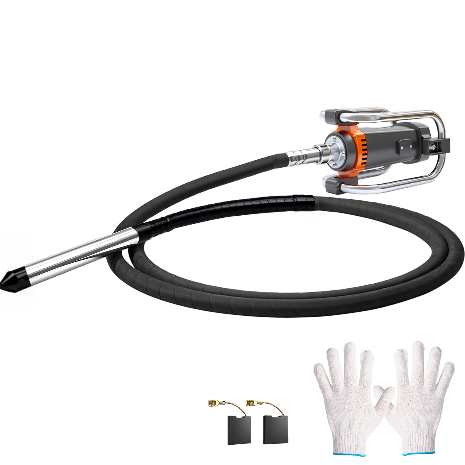 Photo 1 of ***DAMAGED - SEE NOTES/PICTURES*** 18FT Electric Vibrator Concrete Handheld,2HP 1700W 18000RPM Powerful Copper Motor Construction Insertion Cement Vibrator Remove Air Bubble,Mix Concrete with Flexible Shaft Long working area