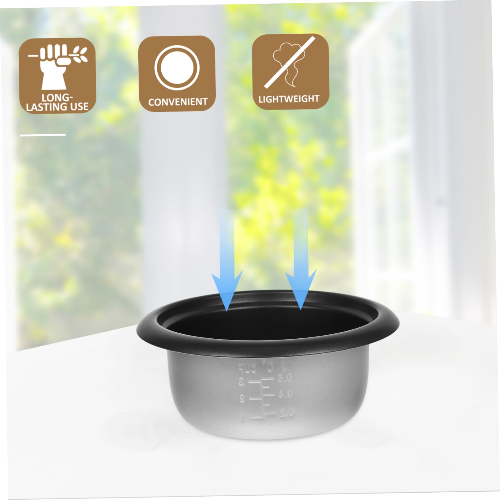 Mikikit Pentola Interna Per Cuociriso 350 W, Antiaderente, Design Semplice e Resistente, Per Cottura Di Riso e Zuppe a Casa e Cucina Professionale