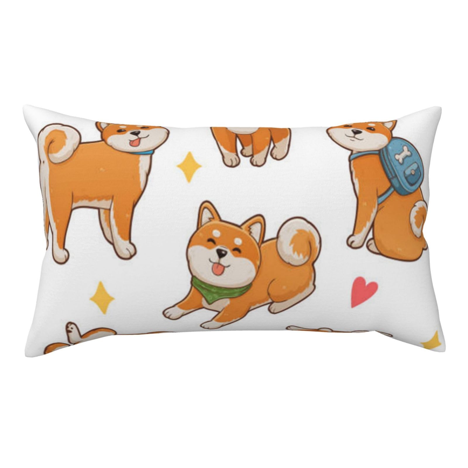 YFSGDLBN Cute Shiba Inu Dog printed Pillow Case 20x36in decorative pillowcase Cushion Cover