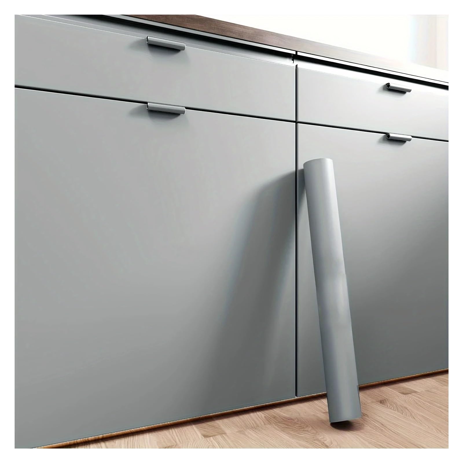 Ayztantine Self-Adhesive Wallpaper Peel & Stick Kitchen Wallpaper Oil-Proof Waterproof Self-Adhesive Contact Paper for Home Renovation(Matte Glacier Gray,60cm x 3.0M)