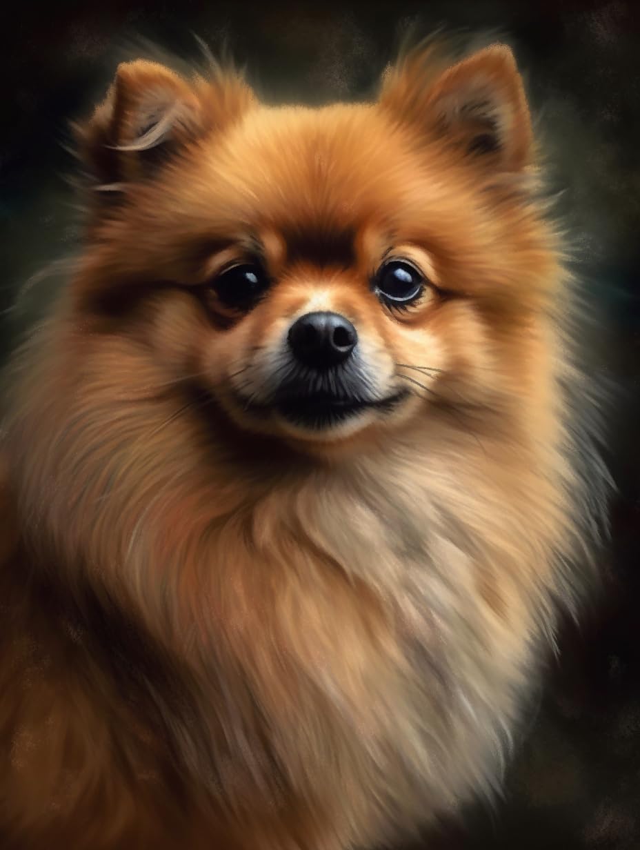 Diamond Art Painting Kits for Adults,Pomeranian Dog Pop Animal Pet Dog Colorful Dog Puppy Dog(2)5D Diamond Art Kits for Beginner DIY Diamond Dots Crystal Craft Kits for Home Wall Decor 11.8x15.7 inch