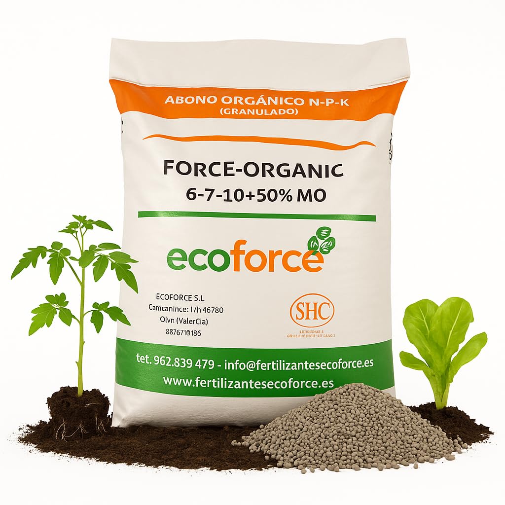 CULTIVERS Abono Pellets Plantas Ecológico 25 kg granulado Universal NPK 6-7-10 con Calcio Micros Materia Orgánica Húmicos para Huerto y Jardín Fertilizante Orgánico Natural para Cultivos (25 kg)