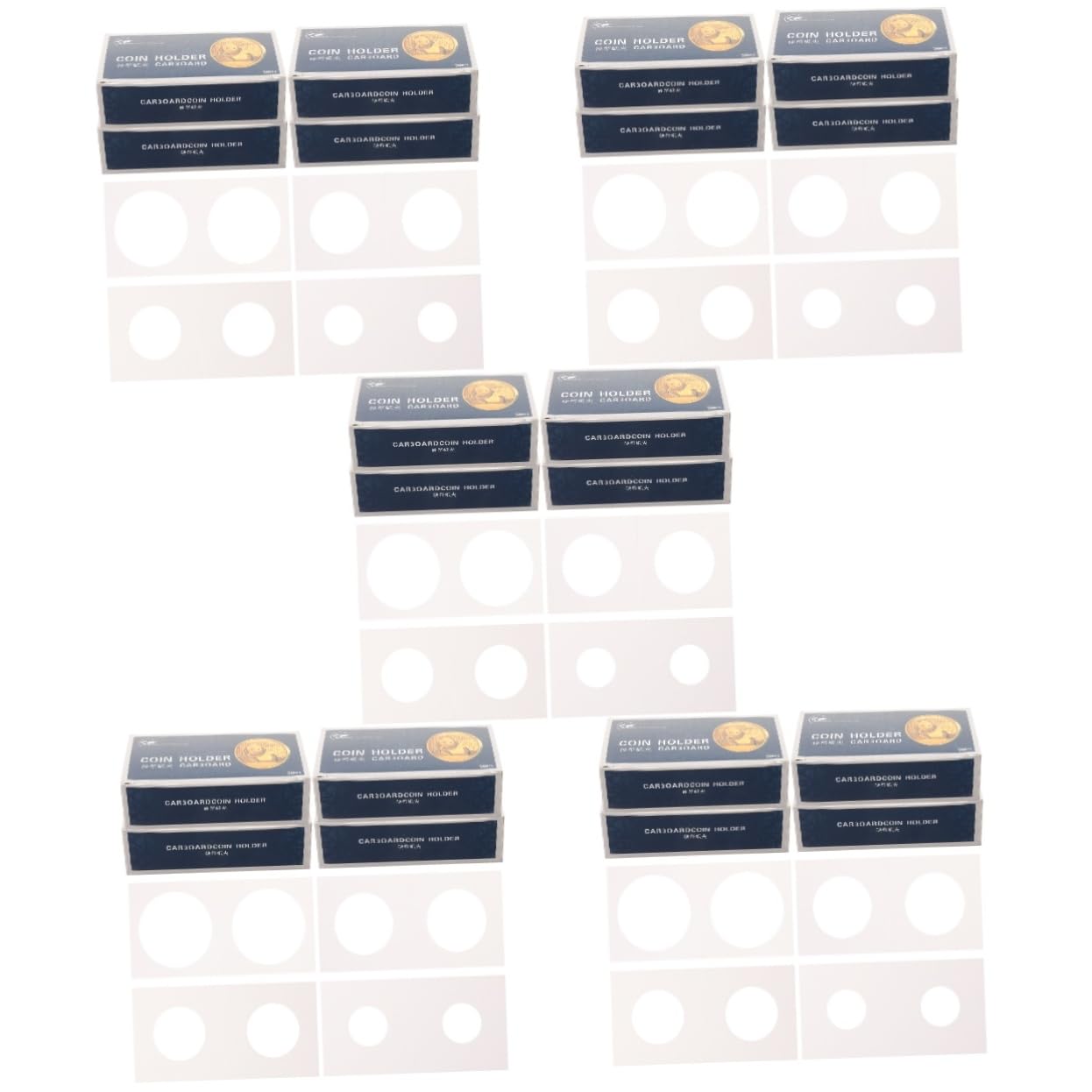 STOBOK 5 Sätze Klare Scheiben Münztuben Kapseln Fall Kreis Aufkleber Karte Clip Aktenordner Papierklammern Bindemittel Zubehör Transparenter Münzschutz Professioneller Münzkoffer 4boxen*5