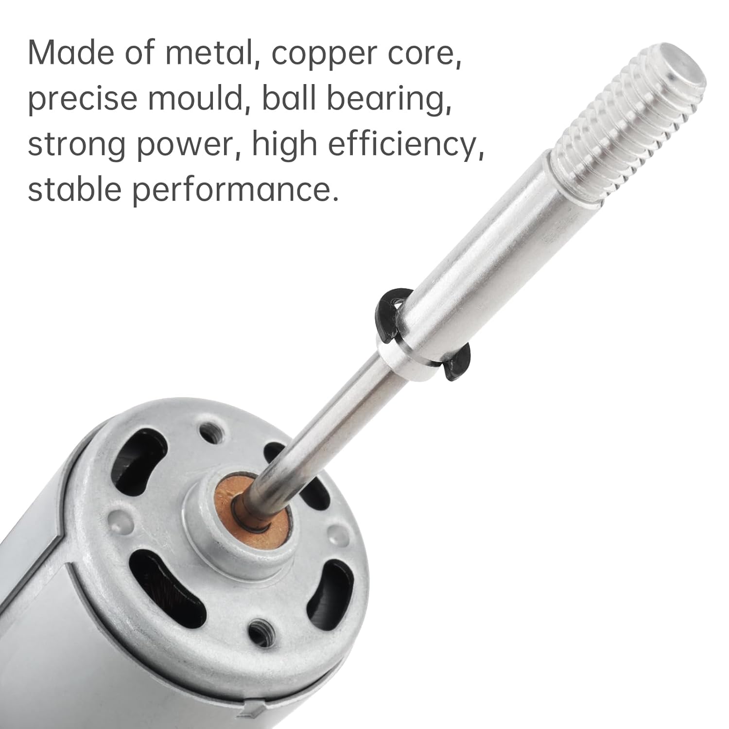 RS755 DC Motor 12V-24V 4000RPM-10000RPM Dual Output Long Shaft Electric Fan Motor Replacement CW/CCW