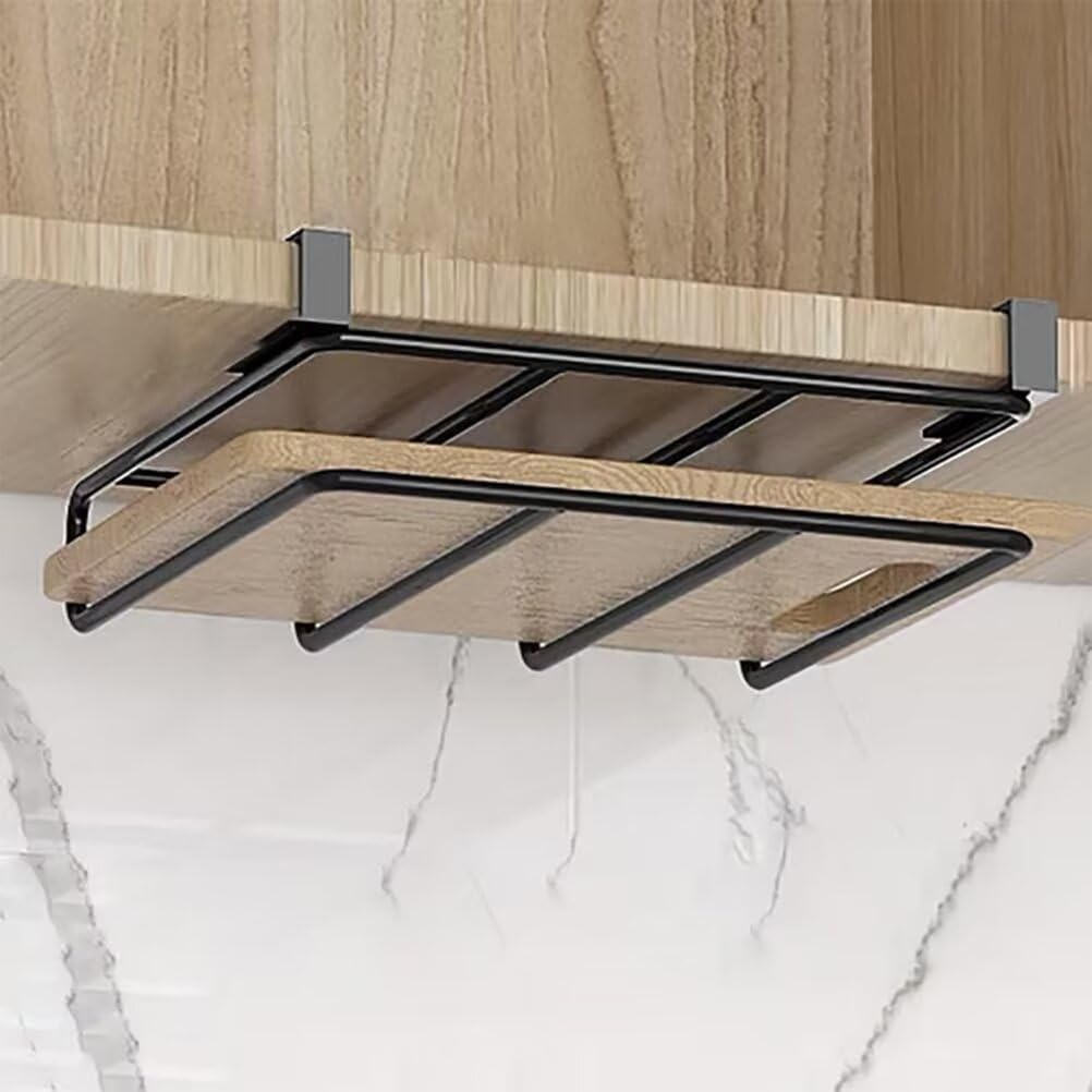 Estante de metal resistente para colgar tabla de cortar que ahorra espacio para cocina y baño, diseño compacto y práctico para un fácil acceso