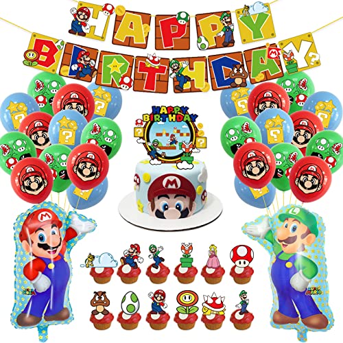 Kindergeburtstag Deko, Geburtstag Deko, Party Dekoration, Alles Gute Zum Geburtstag Girlande, Tortendeko, ballon für Kindergeburtstag Party(F) Cover