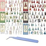 240 Stück Vintage Menschen Washi Aufkleber, Retro-Mode Damen Aufkleber, Mode Denken Erleuchtung, für Journaling Sammelalbum, Kunst, Basteln, Aufzählungszeichen, Laptops