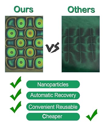 Magnetic Field Viewing Film 4x4, Magnetic Flux Display, Magnet Pattern Detector, Scientific Project Teaching, Reusable and Automatic Recovery - Olive
