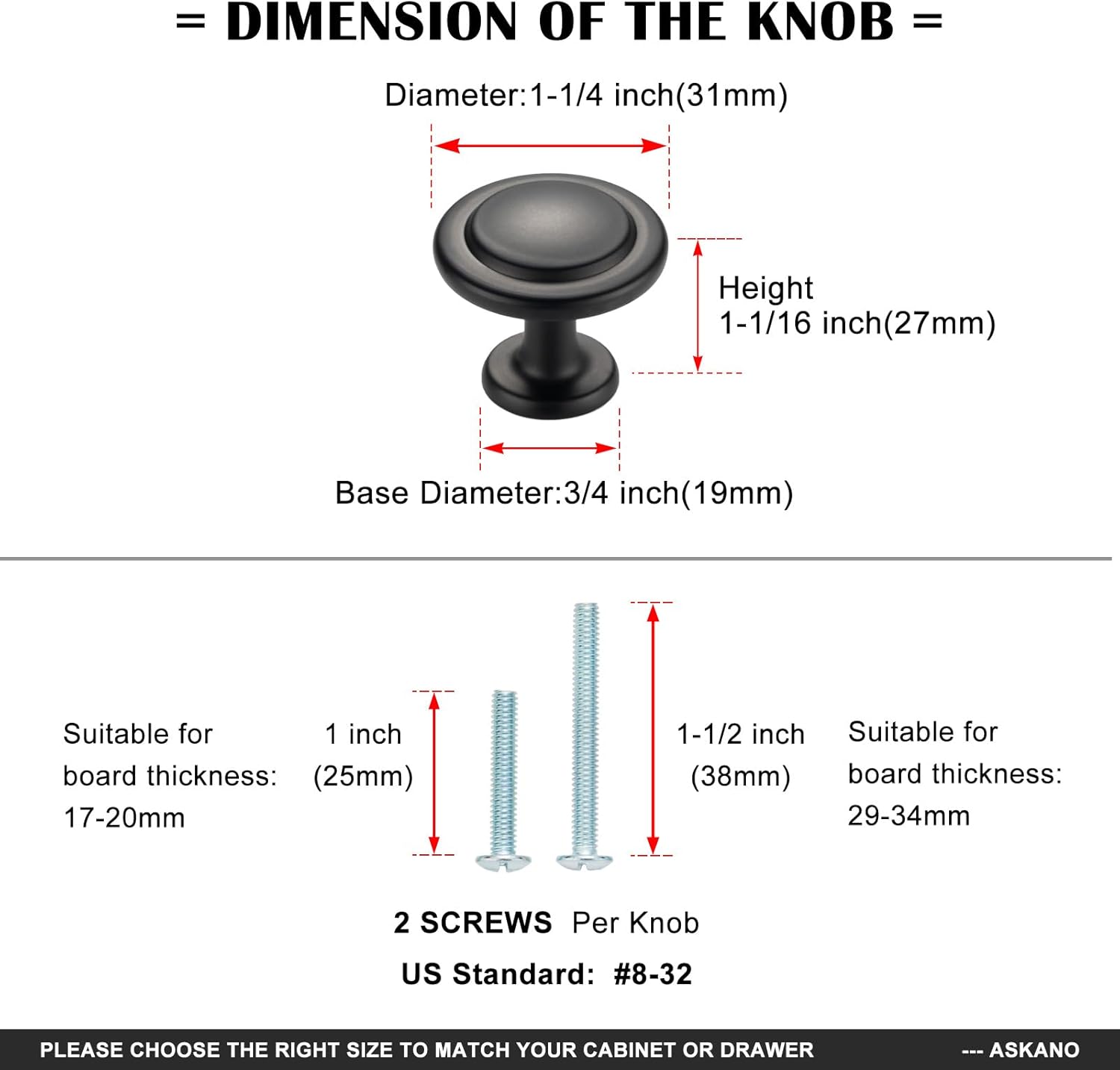 Pack of 10, Oil Rubbed Bronze, Round Kitchen Cabinet Knob ZK2209 | Classic Pull Handle, Solid Hardware for Drawer, Dresser, Bathroom, Vanity, Furniture Door, Cupboard, Diameter: 1-1/4 Inch
